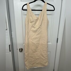 Escada Cream V-Neck Mini Dress